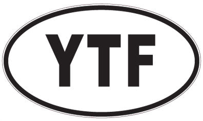 YTF - 3 Letter Initials Oval Magnet
