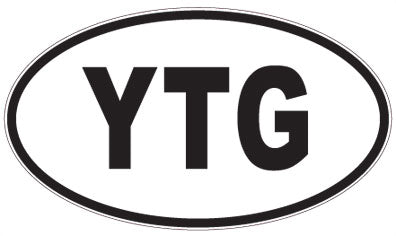 YTG - 3 Letter Initials Oval Magnet