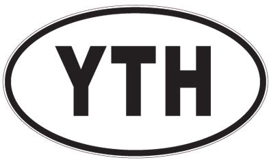 YTH - 3 Letter Initials Oval Sticker