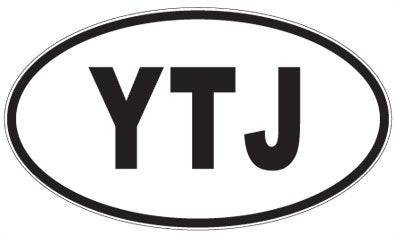 YTJ - 3 Letter Initials Oval Sticker