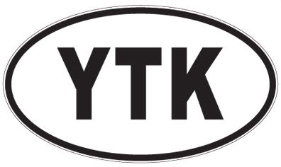 YTK - 3 Letter Initials Oval Sticker