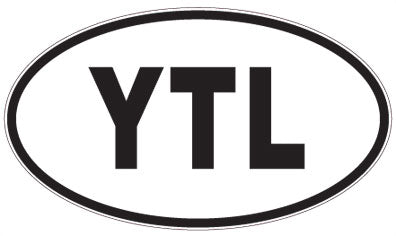YTL - 3 Letter Initials Oval Sticker