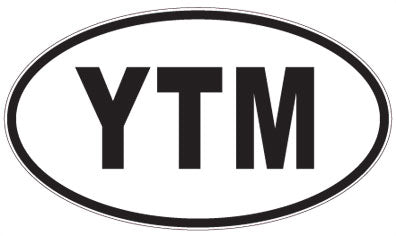 YTM - 3 Letter Initials Oval Sticker
