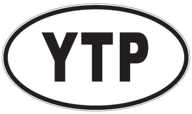 YTP - 3 Letter Initials Oval Sticker
