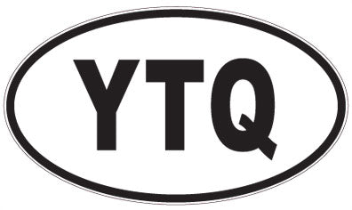 YTQ - 3 Letter Initials Oval Magnet