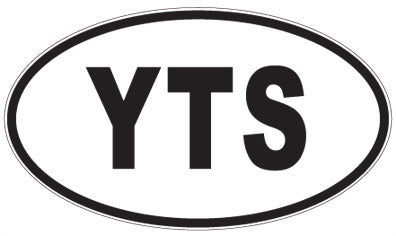 YTS - 3 Letter Initials Oval Sticker