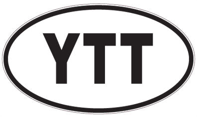 YTT - 3 Letter Initials Oval Sticker