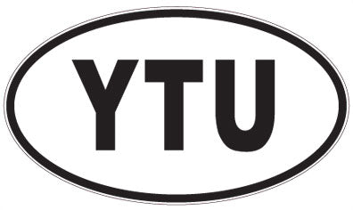 YTU - 3 Letter Initials Oval Sticker