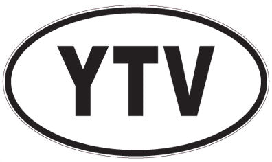 YTV - 3 Letter Initials Oval Sticker