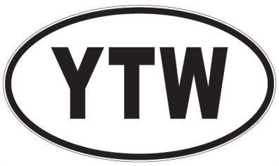YTW - 3 Letter Initials Oval Magnet