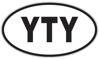 YTY - 3 Letter Initials Oval Sticker