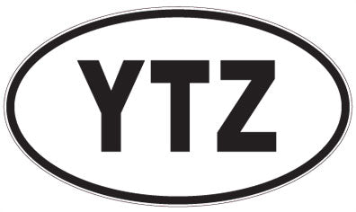 YTZ - 3 Letter Initials Oval Magnet