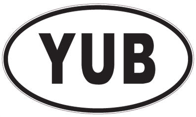 YUB - 3 Letter Initials Oval Sticker