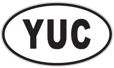 YUC - 3 Letter Initials Oval Magnet