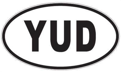 YUD - 3 Letter Initials Oval Magnet