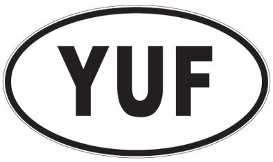 YUF - 3 Letter Initials Oval Magnet