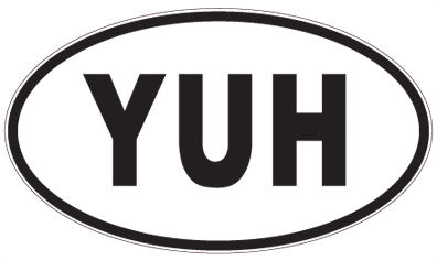 YUH - 3 Letter Initials Oval Magnet