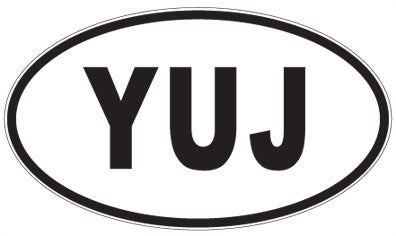 YUJ - 3 Letter Initials Oval Sticker