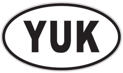YUK - 3 Letter Initials Oval Sticker