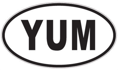 YUM - 3 Letter Initials Oval Sticker
