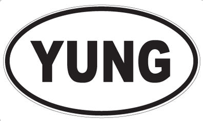 YUNG - Oval Sticker