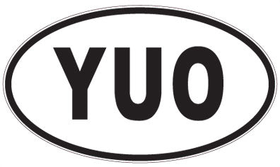 YUO - 3 Letter Initials Oval Magnet