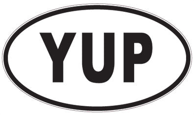 YUP - 3 Letter Initials Oval Magnet