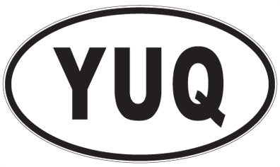YUQ - 3 Letter Initials Oval Magnet