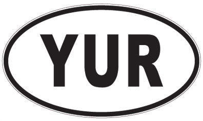 YUR - 3 Letter Initials Oval Sticker