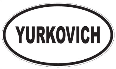 YURKOVICH - Oval Sticker