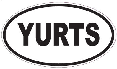 YURTS - Oval Sticker