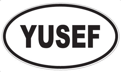 YUSEF - Oval Sticker
