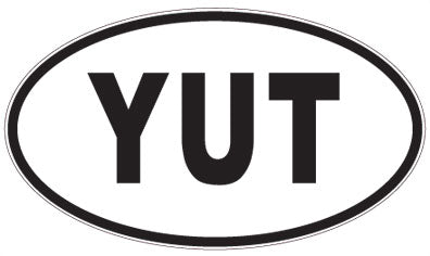 YUT - 3 Letter Initials Oval Sticker