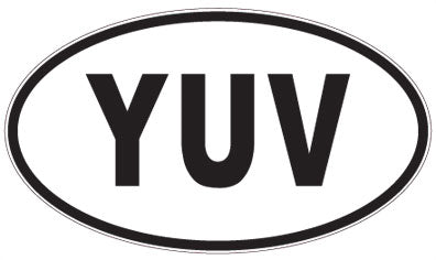 YUV - 3 Letter Initials Oval Magnet