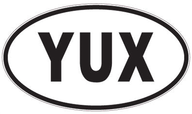 YUX - 3 Letter Initials Oval Sticker