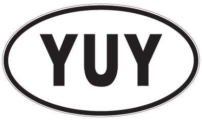 YUY - 3 Letter Initials Oval Sticker