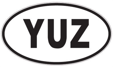 YUZ - 3 Letter Initials Oval Sticker