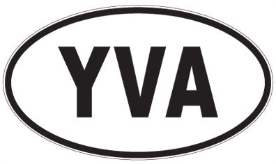 YVA - 3 Letter Initials Oval Magnet