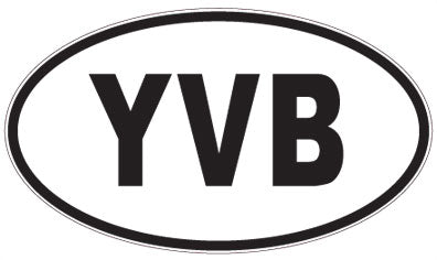 YVB - 3 Letter Initials Oval Magnet