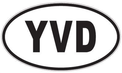 YVD - 3 Letter Initials Oval Magnet