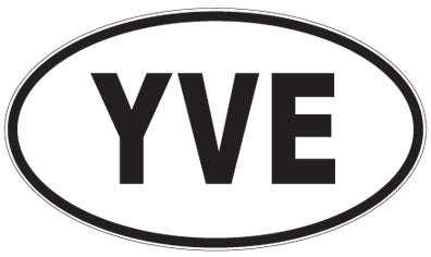 YVE - 3 Letter Initials Oval Sticker