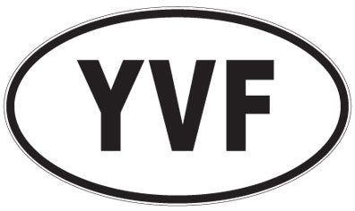 YVF - 3 Letter Initials Oval Sticker