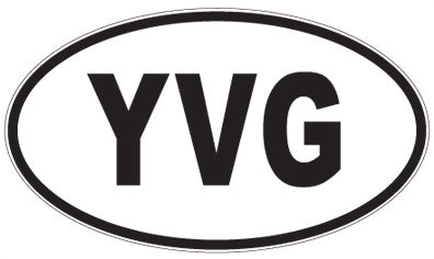 YVG - 3 Letter Initials Oval Magnet