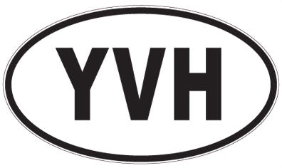 YVH - 3 Letter Initials Oval Sticker