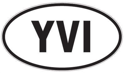 YVI - 3 Letter Initials Oval Magnet
