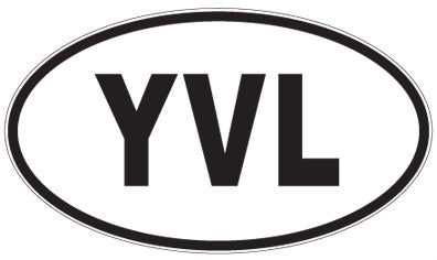 YVL - 3 Letter Initials Oval Magnet