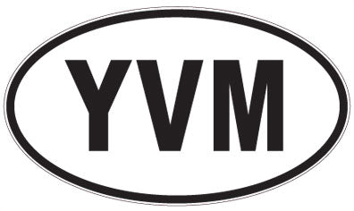 YVM - 3 Letter Initials Oval Magnet