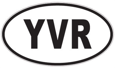 YVR - 3 Letter Initials Oval Magnet