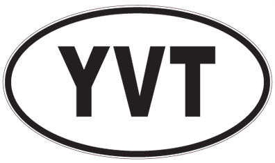 YVT - 3 Letter Initials Oval Sticker