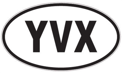 YVX - 3 Letter Initials Oval Magnet